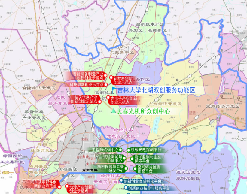 長(zhǎng)春國(guó)家級(jí)創(chuàng)新創(chuàng)業(yè)基地示意圖