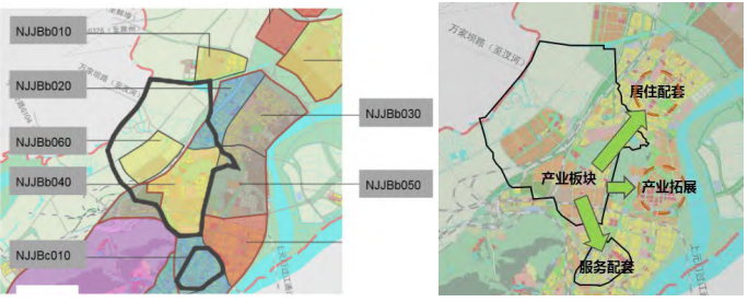 高新區(qū)及周邊單元協(xié)調(diào)發(fā)展示意圖 高新區(qū)及周邊單元協(xié)調(diào)發(fā)展示意圖
