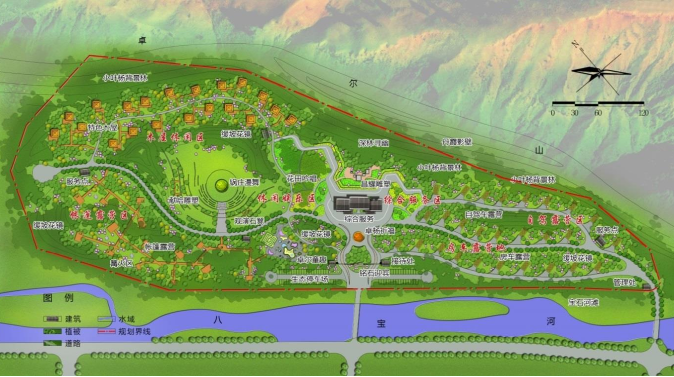 卓爾山風景區(qū)森林露營地總體平面圖