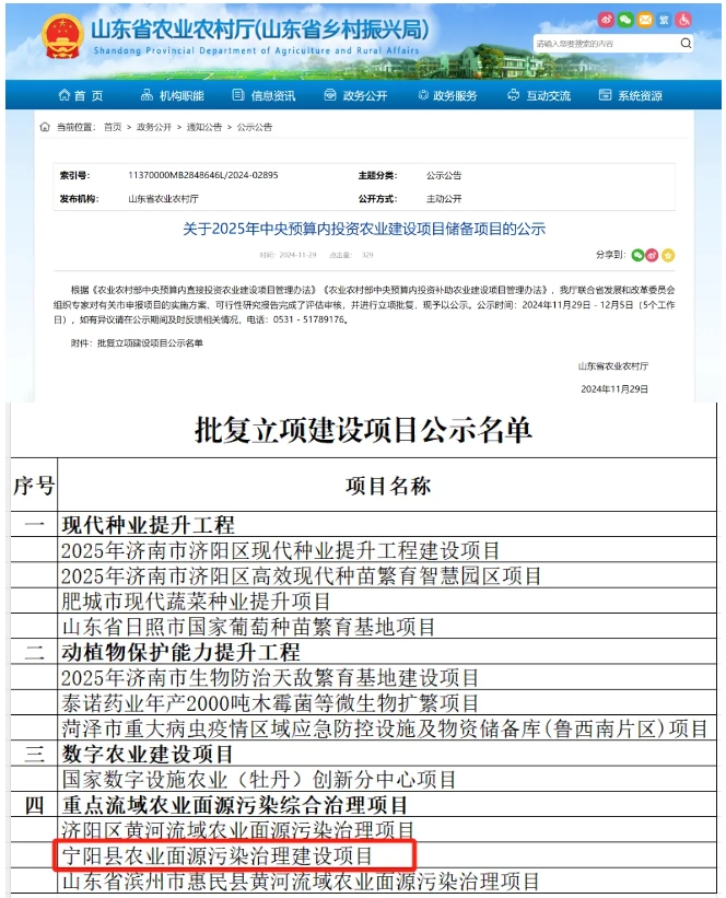 寧陽這個(gè)項(xiàng)目將獲中央預(yù)算內(nèi)投資5000萬元